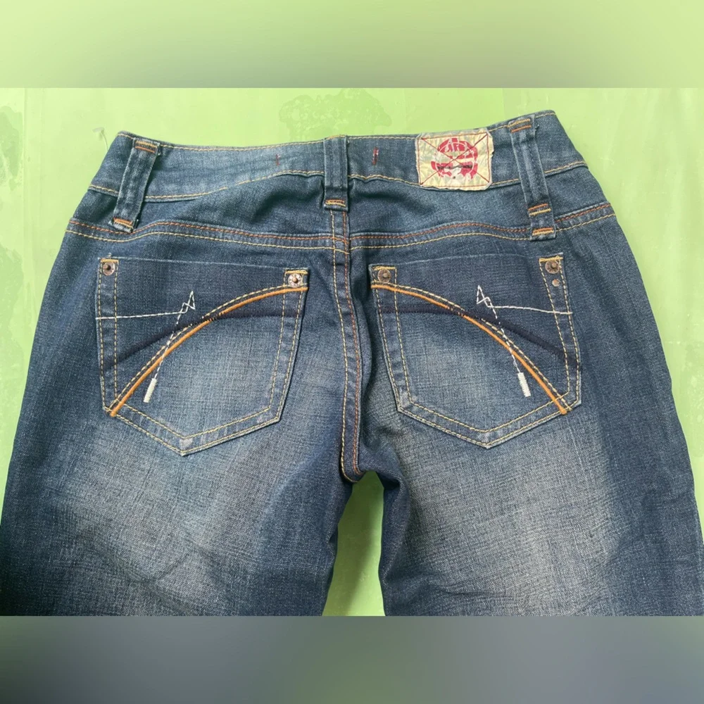 LOW RISE VINTAGE Women’s Blue Denim Jeans - Classic Bootcut SIZE 1 - Picture 6 of 15